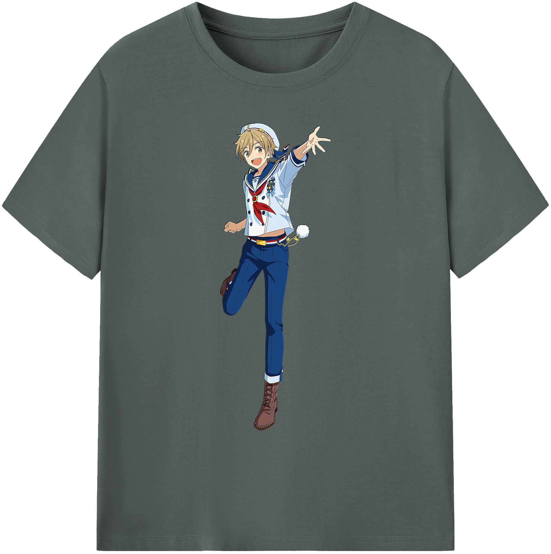 （画像用） あんさんぶるスターズ! Ensemble Stars 綿100％ メンズ半袖Tシャツ｜肌触りやわらか＆通気性